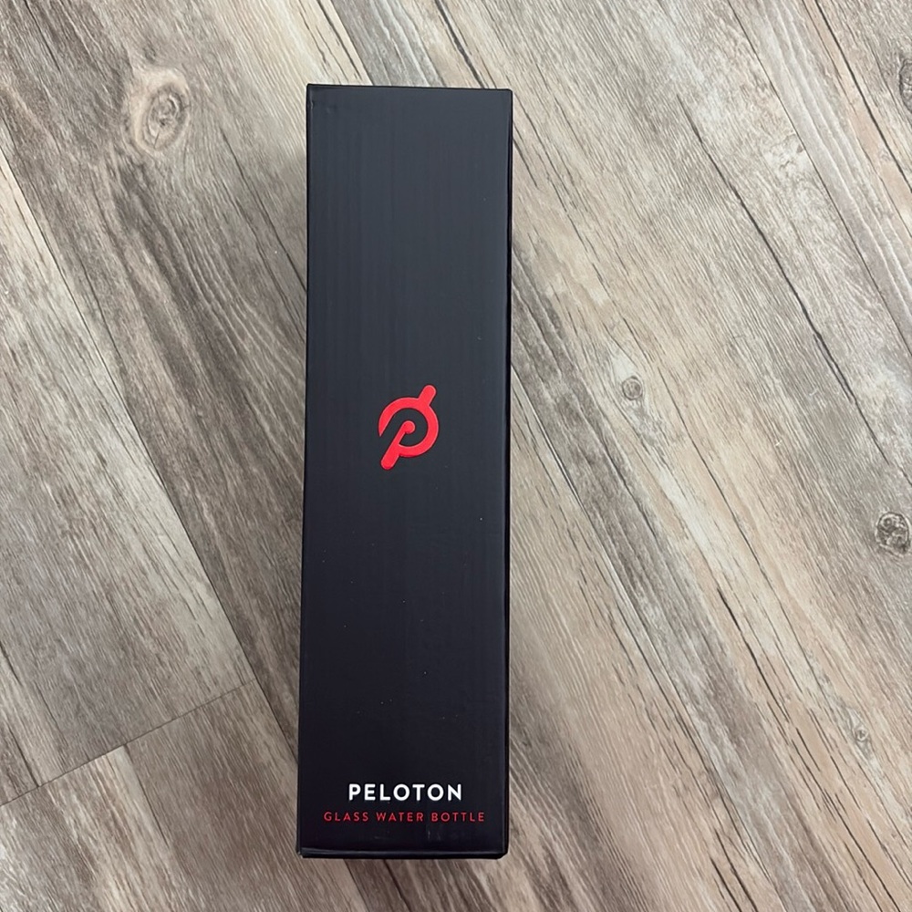 Peloton glass water bottle
